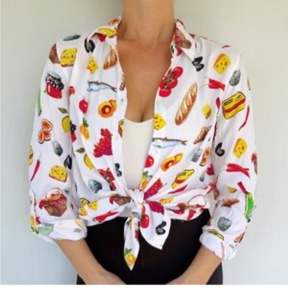 Ⓜ️✅SOLD✅Jane & Delancey Food Print Women's Top
